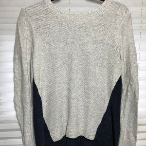 Gray and navy sweater